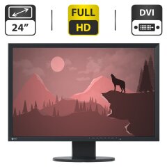 Монитор EIZO FlexScan EV2436W / 24" (1920x1200) IPS / USB, VGA, DVI, DisplayPort / Встроенные колонки 2x 1W / VESA 100x100 + Кабели (VGA, DVI, DisplayPort на выбор) и питания в комплекте