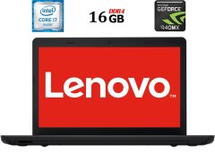 Ігровий ноутбук Lenovo ThinkPad E570 / 15.6'' (1920x1080) TN / Intel Core i7-6500U (2 (4) ядра по 2.5 - 3.1 GHz) / 16 GB DDR4 / 120 GB SSD+500 GB HDD / nVidia GeForce 940MX, 2 GB GDDR5, 64-bit / WebCam