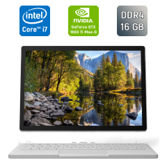 Игровой ноутбук-трансформер Б-класс Microsoft Surface Book 3 / 15" (3240x2160) IPS / Intel Core i7-1065G7 (4 (8) ядра по 1.3 - 3.9 GHz) / 16 GB DDR4 / 256 GB SSD / nVidia GeForce GTX 1660 Ti Max-Q, 6 GB GDDR6, 192-bit / WebCam / USB Type-C