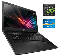 Ігровий ноутбук Asus Strix 17 Gl703GE / 17.3" (1920x1080) IPS / Intel Core i7-8750H (6 (12) ядер по 2.2 - 4.1 GHz) / 16 GB DDR4 / 256 GB SSD + 750 GB HDD / nVidia Geforce GTX 1050 Ti, 4 GB GDDR5, 128-bit / WebCam / Windows 10