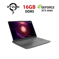 Игровой ноутбук Lenovo LOQ 16APH8 / 15.6" (1920x1080) IPS / AMD Ryzen 7 7840HS (8 (16) ядер по 3.8 - 5.1 GHz) / 16 GB DDR5 / 480 GB SSD  / nVidia GeForce RTX 4060, 8 GB GDDR6, 128-bit / WebCam