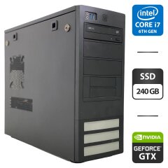 Игровой ПК Asus Q170M-C Tower / Intel Core i7-6700 (4 (8) ядра по 3.4 - 4.0 GHz) / 16 GB DDR4 / 240 GB SSD / nVidia GeForce GTX 960, 4 GB GDDR5, 128-bit / DVD-ROM