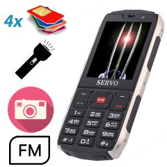 Мобильный телефон SERVO H8 / 4 sim-card / 2.8' (240x320) / dual camera / memory card