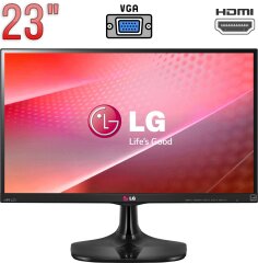 Монитор Б-класс LG 23MP65HQ-P / 23" (1920x1080) AH-IPS / VGA, HDMI, Audio / VESA 75x75 / Блок питания в комплекте
