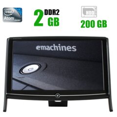 Моноблок Acer eMachines EZ1601 / 18.5" (1366х768) TN / Intel Atom N270 (1 ядро 1.6 GHz) / 2 GB DDR2 / 200 GB HDD / Intel GMA Graphics 950 / DVD-ROM / Windows 7