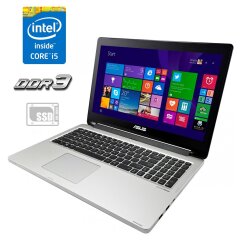 Ноутбук-трансформер Asus TP500LA / 15.6" (1920x1080) TN Touch / Intel Core i5-5200U (2 (4) ядра по 2.2 - 2.7 GHz) / 4 GB DDR3 / 120 GB SSD / Intel HD Graphics 5500 / WebCam 