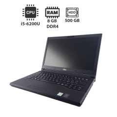 Ноутбук Fujitsu LifeBook E546 / 14" (1366x768) TN / Intel Core i5-6200U (2 (4) ядра по 2.3 - 2.8 GHz) / 8 GB DDR4 / 500 GB HDD / Intel HD Graphics 520 / WebCam