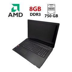 Ноутбук Toshiba C70 / 17.3" (1600x900) TN / AMD A6-6310 (4 ядра по 1.8 - 2.4 GHz) / 8 GB DDR3 / 750 GB HDD / AMD Radeon R4 Graphics / WebCam