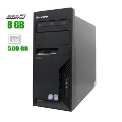 ПК Lenovo ThinkCentre M58 Tower / Intel Pentium E5300 (2 ядра по 2.6 GHz) / 8 GB DDR3 / 500 GB HDD / Intel GMA Graphics 4500 / DisplayPort / DVD-ROM