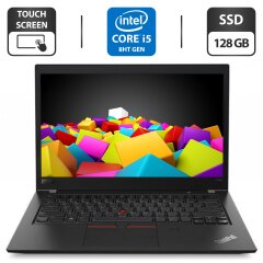 Ультрабук Lenovo ThinkPad T480s / 14" (1920x1080) IPS Touch / Intel Core i5-8350U (4 (8) ядра по 1.7 - 3.6 GHz) / 8 GB DDR4 / 128 GB SSD / Intel UHD Graphics 620 / HDMI