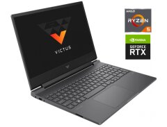Игровой ноутбук Б-класс HP Victus 15-fd2082wm / 15.6" (1920x1080) IPS / AMD Ryzen 5 8645HS (6 (12) ядер по 4.3 - 5.0 GHz) / 16 GB DDR5 / 512 GB SSD M.2 / nVidia GeForce RTX 4050, 6 GB GDDR6, 96-bit / WebCam / Win 11 Home