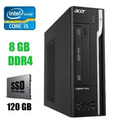 Acer X4640G SFF / Intel Core i5-6400 (4 ядра по 2.7 - 3.7 GHz) / 8 GB DDR4 / New 120 GB SSD / Ліцензія Win 10 Pro