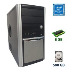 Системный блок Hyundai Pentino Silver MT / Intel 4-th gen (2 ядра 3.2GHz /2014/1150) / 8 GB DDR3 / 500 GB HDD