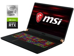 Игровой ноутбук Б-класс MSI GS75 Stealth 10SE / 17.3" (1920x1080) IPS / Intel Core i7-10875H (8 (16) ядра по 2.3 - 5.1 GHz) / 16 GB DDR4 / 512 GB SSD NVMe / nVidia GeForce RTX 2060, 6 GB GDDR6, 192-bit / WebCam