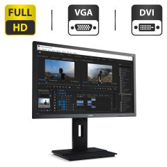 Монітор Б-клас Acer Professional B226HQL / 22" (1920x1080) TN / VGA, DVI, DisplayPort / Вбудовані колонки 1x 1W + Без кабелів