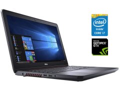 Игровой ноутбук Б-класс Dell Inspiron 15 5577 / 15.6" (1920x1080) TN / Intel Core i7-7700HQ (4 (8) ядра по 2.8 - 3.8 GHz) / 16 GB DDR4 / 500 GB SSD / nVidia GeForce GTX 1050, 4 GB GDDR5, 128-bit / WebCam