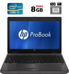 Ноутбук Б-клас HP ProBook 6560B / 15.6" (1366x768) TN / Intel Core i5-2450M (2 (4) ядра по 2.5 - 3.1 GHz) / 8 GB DDR3 / 120 GB SSD / Intel HD Graphics 3000 / WebCam / DVD-RW / Windows 10 ліцензія
