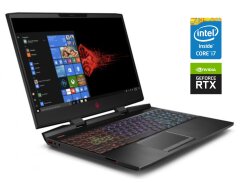 Игровой ноутбук HP Omen 15-dc1047nr / 15.6" (1920x1080) IPS / Intel Core i7-9750H (6 (12) ядра по 2.6 - 4.5 GHz) / 16 GB DDR4 / 128 GB SSD M.2 + 1000 GB HDD / nVidia GeForce RTX 2070 Max-Q, 8 GB GDDR6, 256-bit / WebCam