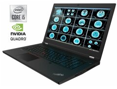 Мобільна робоча станція Lenovo ThinkPad P17 Gen 1 / 17.3" (1920x1080) IPS / Intel Core i5-10400H (4 (8) ядра по 2.6 - 4.6 GHz) / 16 GB DDR4 / 256 GB SSD NVMe / nVidia Quadro T1000, 4 GB DDR5, 128-bit / WebCam