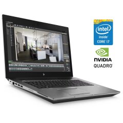 Мобильная рабочая станция Б-класс HP ZBook 17 G6 / 17.3" (1920x1080) IPS / Intel Core i7-9850H (6 (12) ядер по 2.6 - 4.6 GHz) / 32 GB DDR4 / 512 GB SSD NVMe / nVidia Quadro RTX 3000, 6 GB GDDR6, 192-bit / WebCam / Win 11 Pro