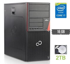 Комп'ютер Fujitsu Esprimo P720 E85+ Tower / Intel Core i7-4790 (4 (8) ядра по 3.6 - 4.0 GHz) / 16 GB DDR3 / 2000 GB HDD / Intel HD Graphics 4600 / 280W / DisplayPort