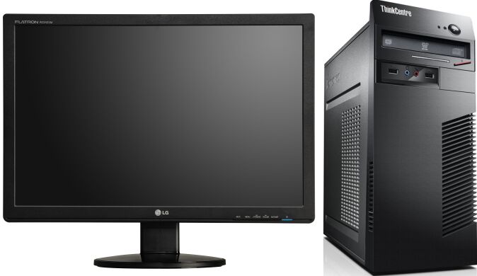 Lenovo M80 / Intel Core i3-540 (2(4) ядра по 3,06GHz) / 6GB DDR3 / 250GB HDD / GeForce GT 420 1GB 128bit + монитор LG w2242te / 22' / 1680x1050