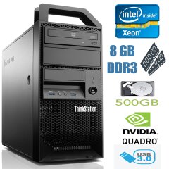 Lenovo ThinkStation E32 / Intel Xeon E3-1220 v3 (4 ядра по 3.1-3.5GHz) / 8 GB DDR3 / 500 GB HDD / nVidia Quadro / USB 3.0
