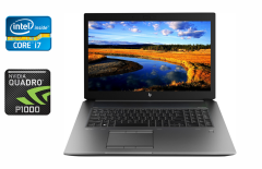 Мобільна робоча станція Б-клас HP zBook 17 G5 / 17.3" (1920x1080) IPS / Intel Core i7-8850H (6 (12) ядра по 2.6 - 4.3 GHz) / 32 GB DDR4 / 512 GB SSD / nVidia Quadro P1000, 4 GB GDDR5, 256-bit / WebCam / Fingerprint
