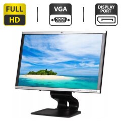 Монитор HP Compaq LA2405x / 24" (1920x1200) TN / VGA, DVI, DisplayPort, USB 2.0 / VESA 100x100 + Кабели подключения