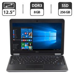 Нетбук Dell Latitude E7240 / 12.5" (1366x768) TN / Intel Core i5-4300U (2 (4) ядра по 1.9 - 2.9 GHz) / 8 GB DDR3 / 256 GB SSD / Intel HD Graphics 4400 / WebCam / HDMI