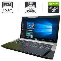 Ноутбук Б-класс Acer Aspire V3-731G / 15.6" (1600x900) TN / Intel Core i7-3540M (2 (4) ядра по 3.0 - 3.7 GHz) / 16 GB DDR3 / 120 GB SSD + 500 GB HDD / nVidia GeForce GT 630M, 1 GB GDDR5, 128-bit / WebCam