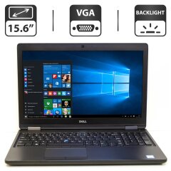 Ноутбук Б-клас Dell Latitude 5580 / 15.6" (1366x768) TN / Intel Core i5-7200U (2 (4) ядра по 2.5 - 3.1 GHz) / 4 GB DDR4 / 500 GB HDD / Intel HD Graphics 620 / WebCam / HDMI