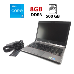 Ноутбук Fujitsu LifeBook E733 / 13.3" (1366x768) TN / Intel Core i5-3210M (2 (4) ядра по 2.5 - 3.1 GHz) / 8 GB DDR3 / 500 GB HDD / Intel HD Graphics 4000 / WebCam