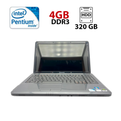 Ноутбук Lenovo G550 / 15.6" (1366x768) TN / Intel Pentium T4300 (2 ядра по 2.1 GHz) / 4 GB DDR3 / 320 GB HDD / nVidia GeForce GT 210М, 512 MB DDR3, 64-bit / WebCam / АКБ не тримає