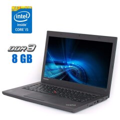 Ноутбук Lenovo ThinkPad T440 / 14" (1366x768) TN / Intel Core i5-4300U (2 (4) ядра по 1.9 - 2.9 GHz) / 8 GB DDR3 / 120 GB SSD / Intel HD Graphics 4400 / WebCam