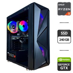 Сборка под заказ: компьютер 1stPlayer F4 Black Tower / AMD Ryzen 5 3600 (6 (12) ядер по 3.6 - 4.2 GHz) / 16 GB DDR4 / 240 GB SSD / nVidia GeForce GTX 1660 Super, 6 GB GDDR6, 192-bit / 550W