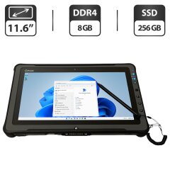 Защищенный планшет Getac F110 G3 / 11.6" (1366x768) IPS Touch / Intel Core i7-6500U (2 (4) ядра по 2.5 - 3.1 GHz) / 8 GB DDR4 / 256 GB SSD / Intel HD Graphics 520 / WebCam / Стилус / Два АКБ