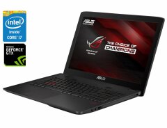 Игровой ноутбук Asus ROG GL552JX / 15.6" (1920x1080) IPS / Intel Core i7-4750HQ (4 (8) ядра по 2.0 - 3.2 GHz) / 16 GB DDR3 / 512 GB SSD / nVidia GeForce GTX 950M, 4 GB DDR3, 128-bit / WebCam / DVD-ROM / Win 10 Home