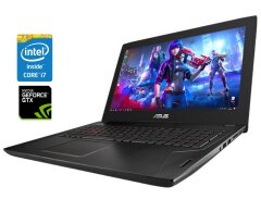 Ігровий ноутбук Asus Rog Strix FX502V / 15.6" (1920x1080) IPS / Intel Core i7-7700HQ (4 (8) ядра по 2.8 - 3.8 GHz) / 16 GB DDR4 / 128 GB SSD M.2 + 1000 GB HDD / nVidia GeForce GTX 1060, 3 GB GDDR5, 192-bit / WebCam / Win 10 Home