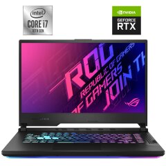 Ігровий ноутбук Б-клас Asus ROG Strix G15 G512LW / 15.6" (1920x1080) IPS / Intel Core i7-10750H (6 (12) ядер по 2.6 - 5.0 GHz) / 16 GB DDR4 / 512 GB SSD NVMe / nVidia GeForce RTX 2070, 4 GB GDDR6, 256-bit
