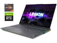 Игровой ноутбук Lenovo Legion 7 16ACHg6 / 16" (2560x1600) IPS / AMD Ryzen 7 5800H (8 (16) ядер по 3.2 - 4.4 GHz) / 32 GB DDR4 / 1000 GB SSD M.2 / nVidia GeForce RTX 3070, 8 GB GDDR6, 256-bit / WebCam / Win 11 Home