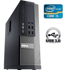 ПК Б-клас Dell OptiPlex 7010 SFF / Intel Core i5-3470 (4 ядра по 3.2 - 3.6 GHz) / 4 GB DDR3 / 500 GB HDD / Intel HD Graphics 2500 / USB 3.0 / DVD-ROM / DisplayPort