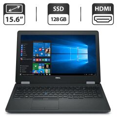 Ноутбук Б-клас Dell Latitude E5580 / 15.6" (1366x768) TN / Intel Core i5-7200U (2 (4) ядра по 2.5 - 3.1 GHz) / 8 GB DDR4 / 128 GB SSD / Intel HD Graphics 620 / WebCam / HDMI