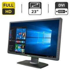 Монитор Б-класс Dell P2310Hc / 23" (1920x1080) TN / VGA, DVI, USB 2.0 + Кабели (VGA, DVI, DisplayPort на выбор)&nbsp;и питания&nbsp;в комплекте