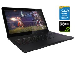 Игровой ноутбук Б-класс Razer Blade 17 RZ09-0220 / 17.3" (1920x1080) IPS / Intel Core i7-7700HQ (4 (8) ядра по 2.8 - 3.8 GHz) / 16 GB DDR4 / 500 GB SSD / nVidia GeForce GTX 1060, 6 GB GDDR5, 192-bit / WebCam