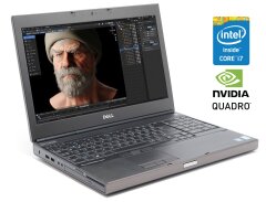 Мобильная рабочая станция Б-класс Dell Precision M4800 / 15.6" (1920x1080) TN / Intel Core i7-4800MQ (4 (8) ядра по 2.7 - 3.7 GHz) / 16 GB DDR3 / 512 GB SSD / nVidia Quadro K2100M, 2 GB GDDR5, 128-bit / DVD-ROM / WebCam / Win 10 Pro