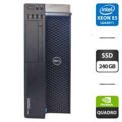 Робоча станція Dell Precision 5810 Workstation Tower / Intel Xeon E5-2697 v3 (14 (28) ядер по 2.6 - 3.5 GHz) / 32 GB DDR4 / 240 GB SSD / nVidia Quadro P1000, 4 GB GDDR5, 128-bit