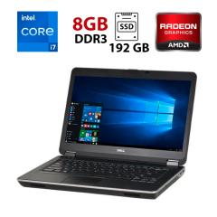 Ігровий ноутбук Б-клас Dell Latitude E6440 / 14" (1600x900) IPS / Intel Core i7-4610M (2 (4) ядра по 3.0 - 3.7 GHz) / 8 GB DDR3 / 192 GB SSD / AMD Radeon HD 8690M, 2 GB GDDR5, 64-bit / WebCam / DVD-ROM / HDMI