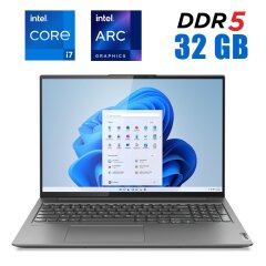 Ігровий ноутбук Б-клас Lenovo Legion Slim 7 16IAH / 16" (2560x1600) IPS Touch / Intel Core i7-12700H (14 (20) ядра по 3.5 - 4.7 GHz) / 32 GB DDR5 / 1000 GB SSD M.2 / Intel Arc A370M, 4 GB GDDR6, 64-bit / WebCam 