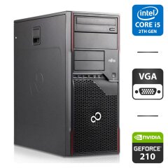 Компьютер Fujitsu Celsius W410 Workstation Tower / Intel Core i5-2400 (4 ядра по 3.1 - 3.4 GHz) / 8 GB DDR3 / 500 GB HDD / nVidia GeForce 210, 1 GB GDDR3, 64-bit / DVD-ROM / VGA